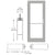 CRL-U.S. Aluminum Clear Anodized 550 Series Wide Stile Inactive Leaf of Pair 3'0 x 7'0 Offset Hung with Pivots for Surf Mount Closer Complete Door for 1" Glass with Standard MS Lock and Bottom Rail