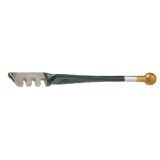 Carbide replacement glass cutter wheel handle (SKU CAB) - green shaft, gold ball-end, silver notched cutting head