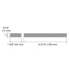 Fallbrook center pivot mounting block, matte black (SKU FCPDB1MBL) - rectangular plate with screw holes for double acting doo