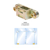 Polished stainless steel DORMAKABA bottom patch fitting for 3/4" tempered glass door - SKU PT1034PS