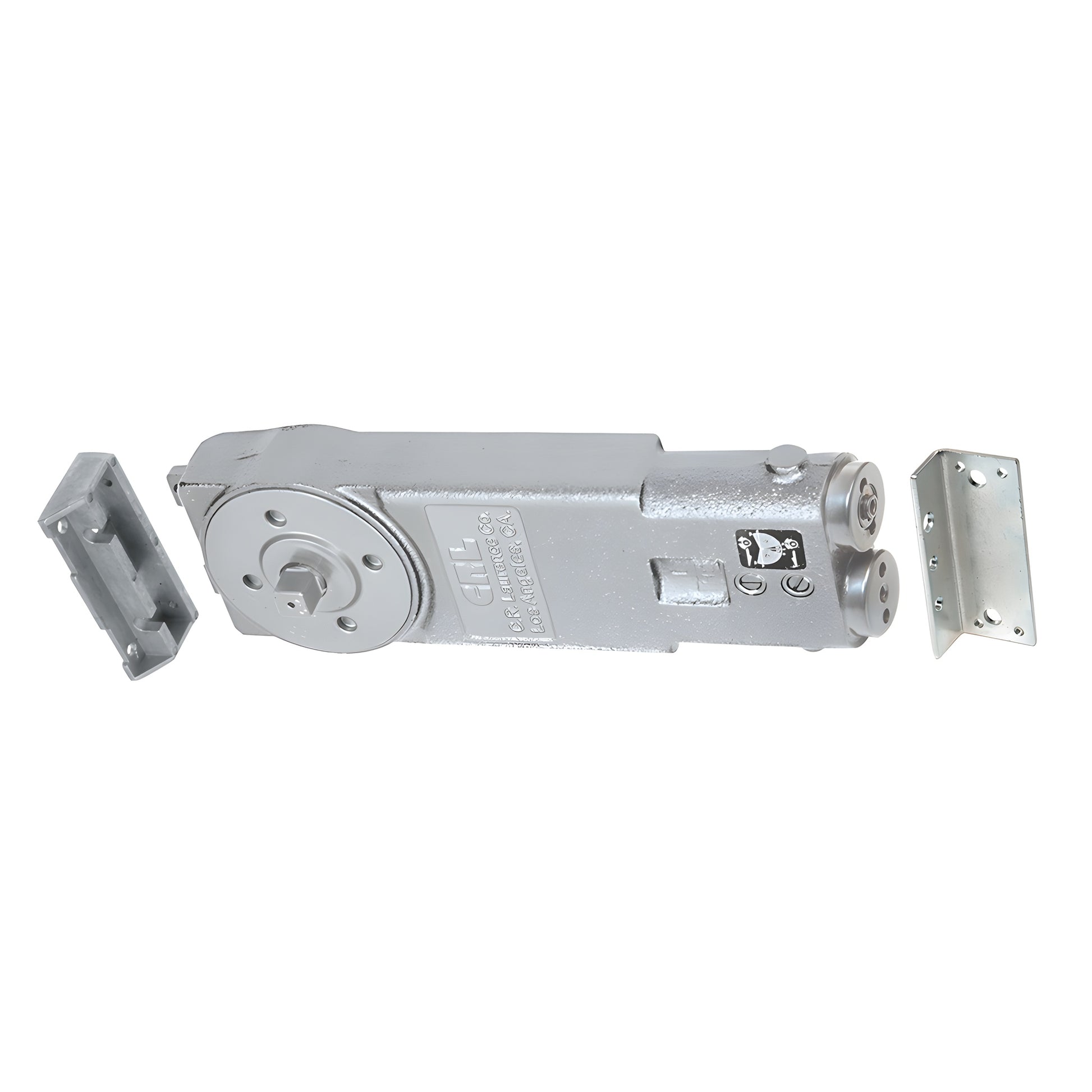 CRL6762 overhead concealed door closer body with mounting clips, silver metal, Jackson-style replacement part