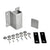 CRL 180° Silver Metallic Fascia Mount Bracket - Center/End