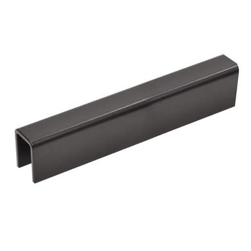 Matte Black Cap Rail for 1/2" or 5/8" Glass - 11 Gauge, Sleek Design, CRL Quality