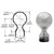 CRL Brushed Stainless Steel Ball End Cap for 2" Handrail Tube