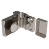 Lugano LUG044LCH polished chrome concealed brass shower hinge for 8-10mm glass, right-hand, modern square profile