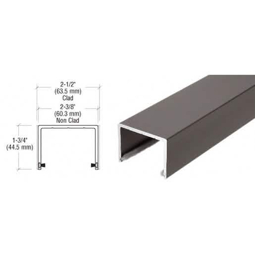 CRL Black Bronze Anodized Sliding Door Top Rolling Track - Durable & Stylish Finish