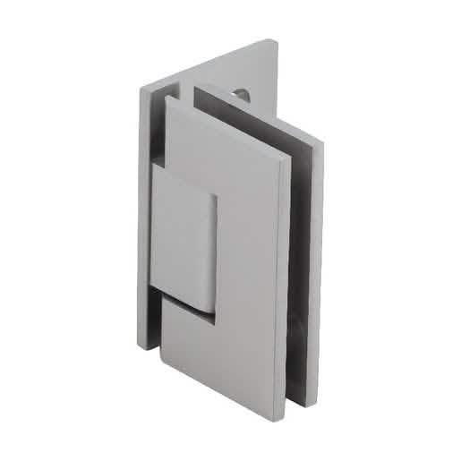 CRL Brushed Nickel Junior Geneva Offset Back Plate Hinge - Sleek Wall Mount Design