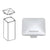CRL 100 Series Metallic Silver Low-Profile Post Cap for Decks