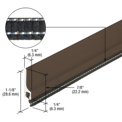CRL 36" Bronze Anodized Door Sweep - Exterior Weatherproof Seal