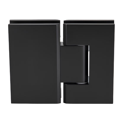GEN180MBL matte black 180 glass-to-glass brass shower hinge, square profile, fits 8-12 mm tempered glass