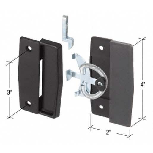 CRL Sliding Screen Door Latch & Pull, 3” Screw Holes, Fits Academy & Better-Bilt Doors