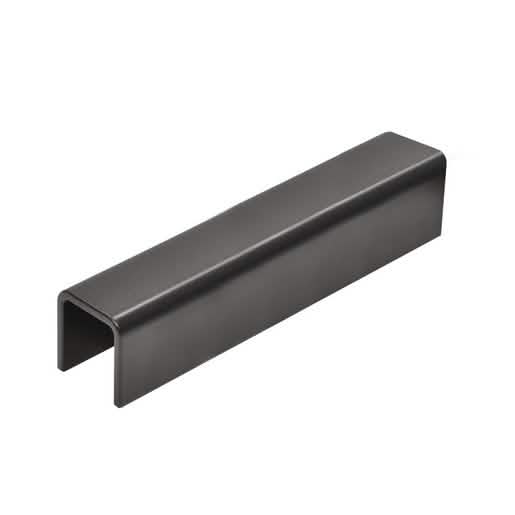 CRL Matte Black 11 Gauge Cap Rail for 3/4" Glass - 120" Length, Sleek & Durable Design