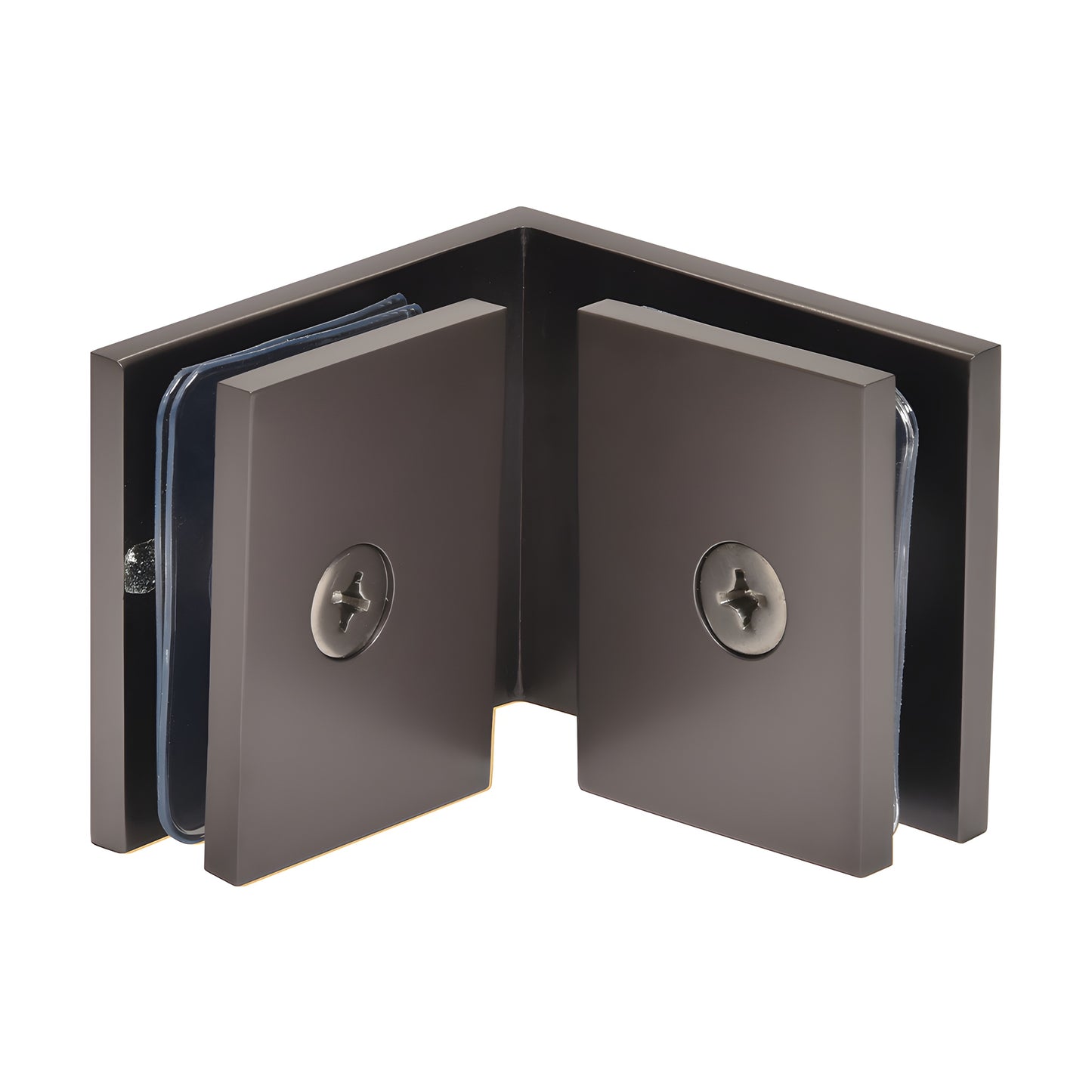 SGC90MGM matte gun metal 90 brass glass-to-glass clamp for 3/8-1/2 (10-12mm) frameless shower panels