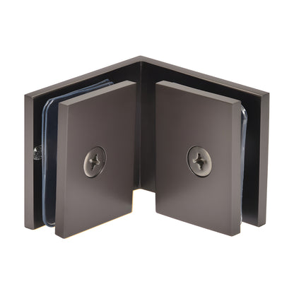 SGC90MGM matte gun metal 90 brass glass-to-glass clamp for 3/8-1/2 (10-12mm) frameless shower panels