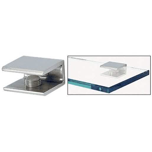 CRL Polished Chrome Square Interior Shower Shelf Clamp for sleek, modern bathroom design.