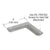CRL Brushed Stainless 90° P-Series Radius Replacement Post Saddle
