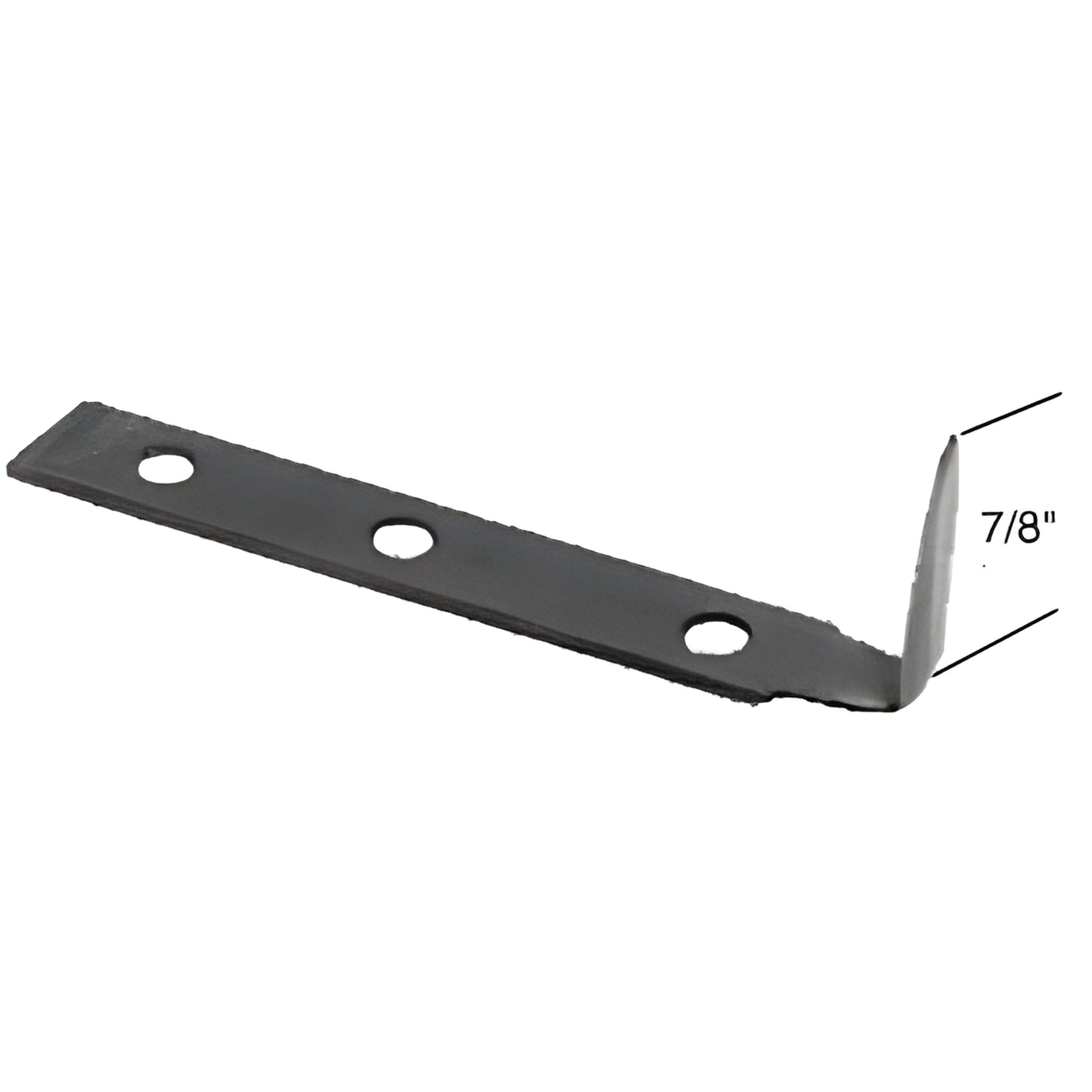 CRL coated cold knife straight blade RKB143, 7/8" tall L-shaped steel blade with three mounting holes, black coating