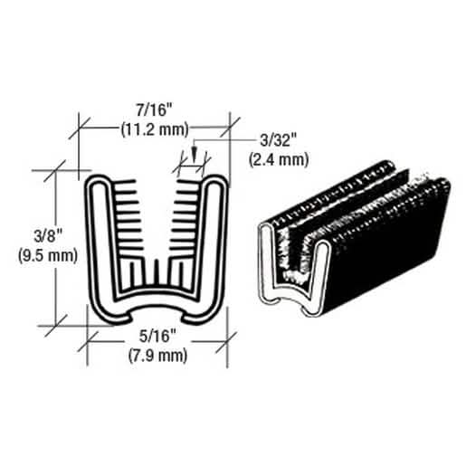 CRL 7/16" x 3/8" Universal Channel, 500' Roll - Durable, Versatile, Easy Installation