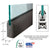 CRL Black Bronze Tapered Door Rail 1/2" Glass 35-3/4" No Lock