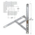 CRL 20 in 4-Bar Stainless Steel Project-Out Door Hinge - Heavy Duty