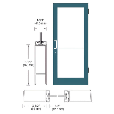 CRL-U.S. Aluminum Series 400 36x84 KYNAR Painted Entrance Door