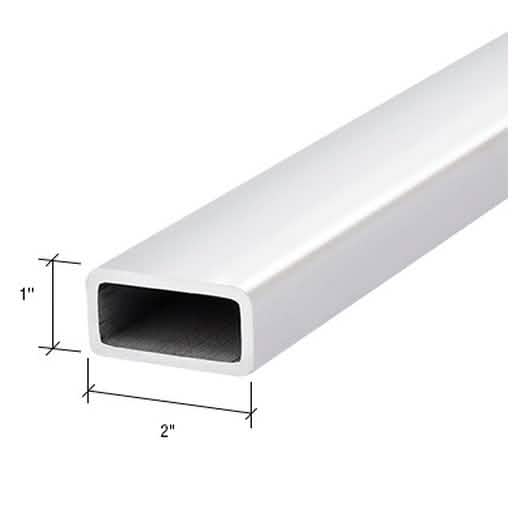 CRL Polished Stainless Steel Pipe Rail Tubing, 1"x2", 20' - Durable & Sleek Finish