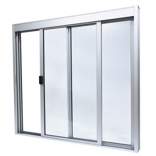 CRL Satin Anodized Manual DW Deluxe Service Window with Full Bottom Track, Standard Size