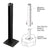 CRL AWS Black Steel 135° Stanchion for Rectangular Glass Center Posts