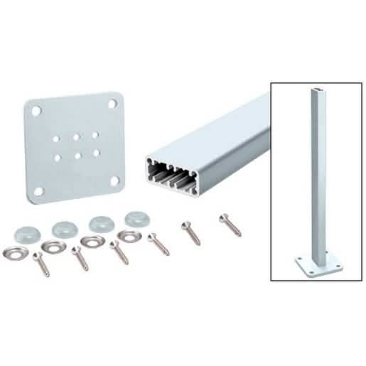 CRL Mill Trim-Line 42" Surface Mount Post Kit - Durable, Sleek Design for Easy Installatio
