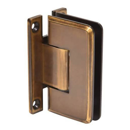 CRL Vintage Brass Cologne 337 Wall Mount Hinge with Adjustable 'H' Back Plate - Elegant De