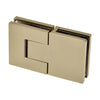 Bellagio concealed square shower door hinge in brushed bronze for 8-10mm glass, supports up to 39" door (SKU BEL380BBRZ)