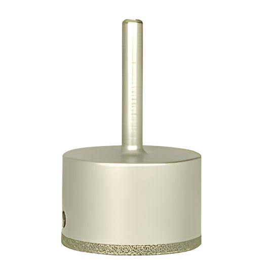 EDD134 diamond-plated hole saw drill, 1-3/4" diameter with 3/8" reduced round shank for glass and tile