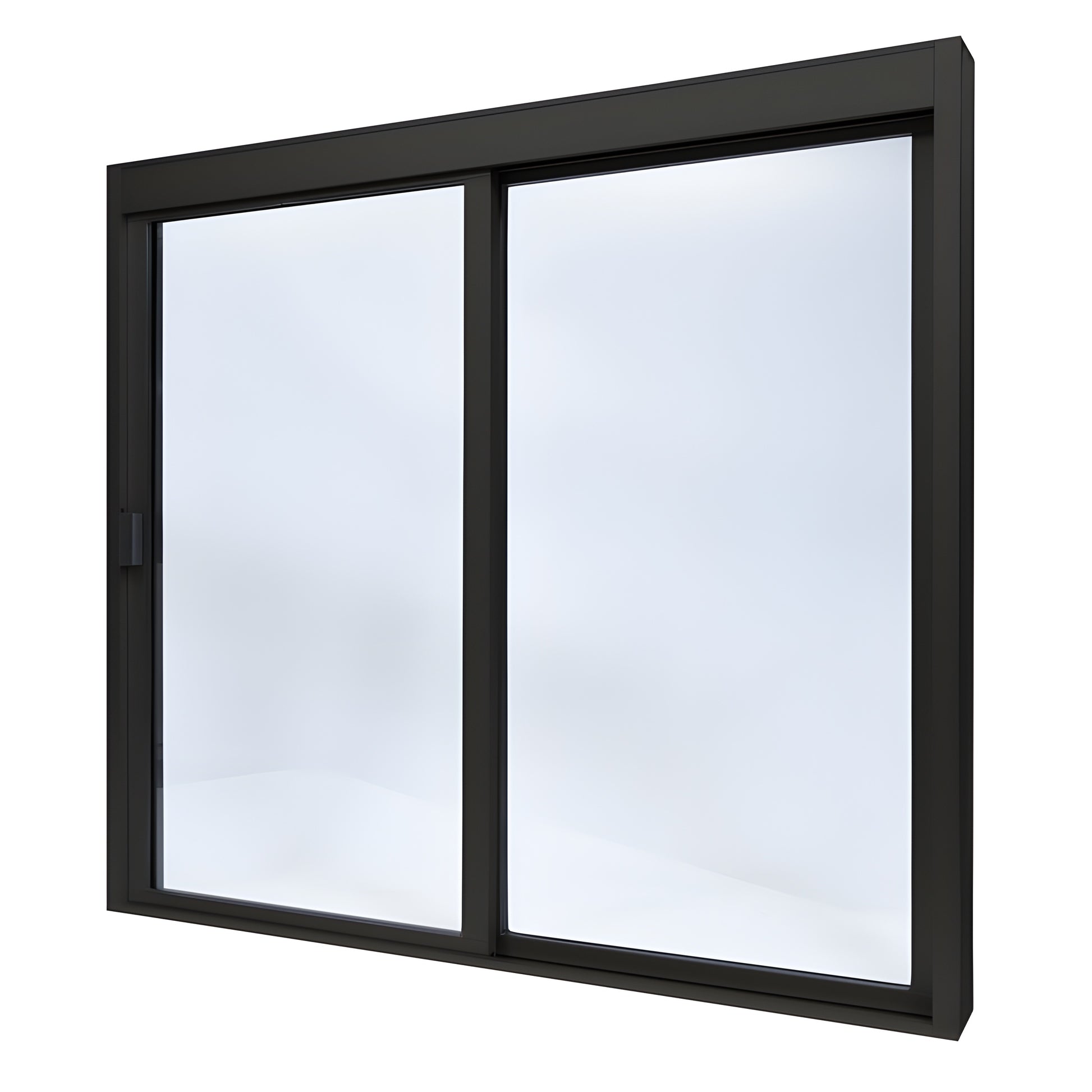 Duranodic bronze aluminum XO sliding service window ( 48 48), 1/4" tempered glass, manual slide