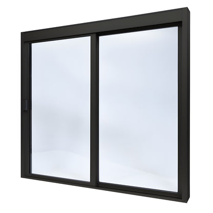 Duranodic bronze aluminum XO sliding service window ( 48 48), 1/4" tempered glass, manual slide