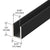 CRL Matte Black 3/8 in Fixed Shower Panel Deep U-Channel 95 in
