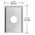 CRL Clear Glass Single Plug Mirror Mounting Plate for 1-3/8 in Hole