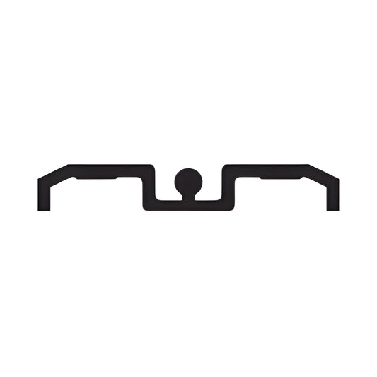 CS22552 aluminum extrusion profile (6063-T5), white Kynar finish - horizontal cross-section with central round boss.