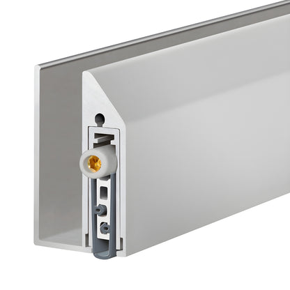 FBC38DSSA Satin-anodized adjustable drop-down door seal for Fallbrook sliding doors, aluminum U-channel