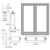 CRL-U.S. Aluminum Clear Anodized Center-Hung Entrance Door Pair 800