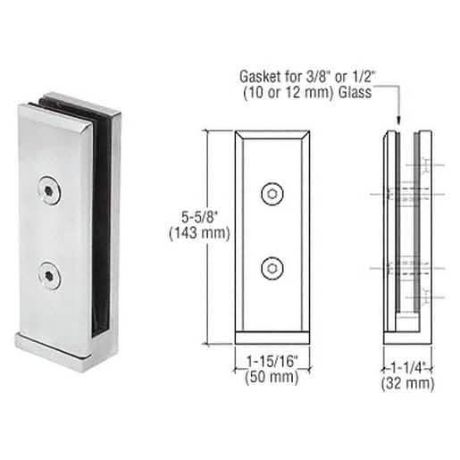 CRL Brushed Stainless Frameless Windscreen Clamp - Durable, Stylish Side Mount Design
