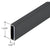 CRL 95-inch Matte Black Serenity Header for Shower Doors