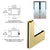 CRL Satin Brass 3" Narrow-Stile Full-Framed Clad Door