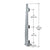 CRL Metropolis 60in Brushed Stainless Left End Post for Shower Door