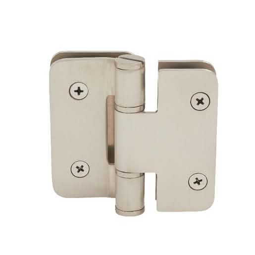 CRL Brushed Nickel Zurich 180° Glass Bi-Fold Hinge: Sleek, Durable, Modern Design