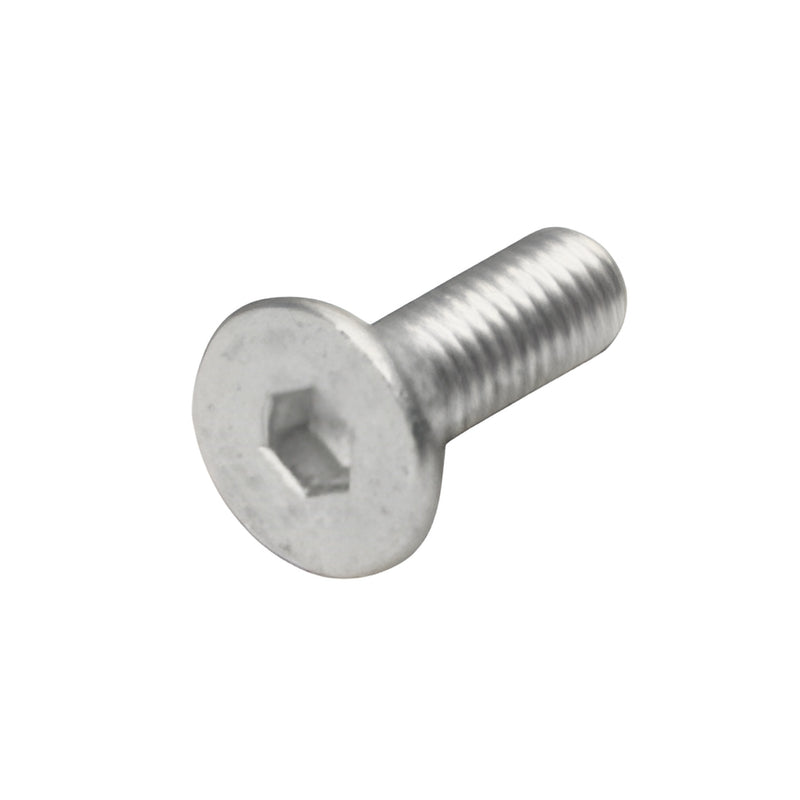 CRL M8X25F flat-head hex-socket replacement screw, stainless finish - for patch hardware (sold in packs of 10)