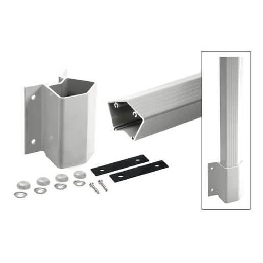 CRL 42" Silver Metallic 135° Fascia Mount Post Kit for 200-400 Series Rails