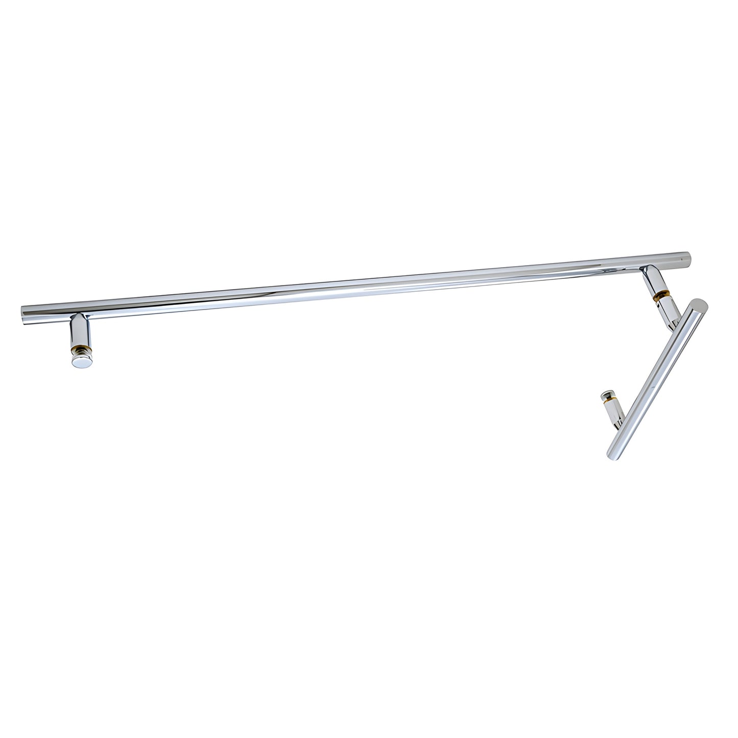 LTB8X24CH polished chrome tubular ladder-style towel bar/pull for frameless glass showers, 24" length, 3/4" diameter