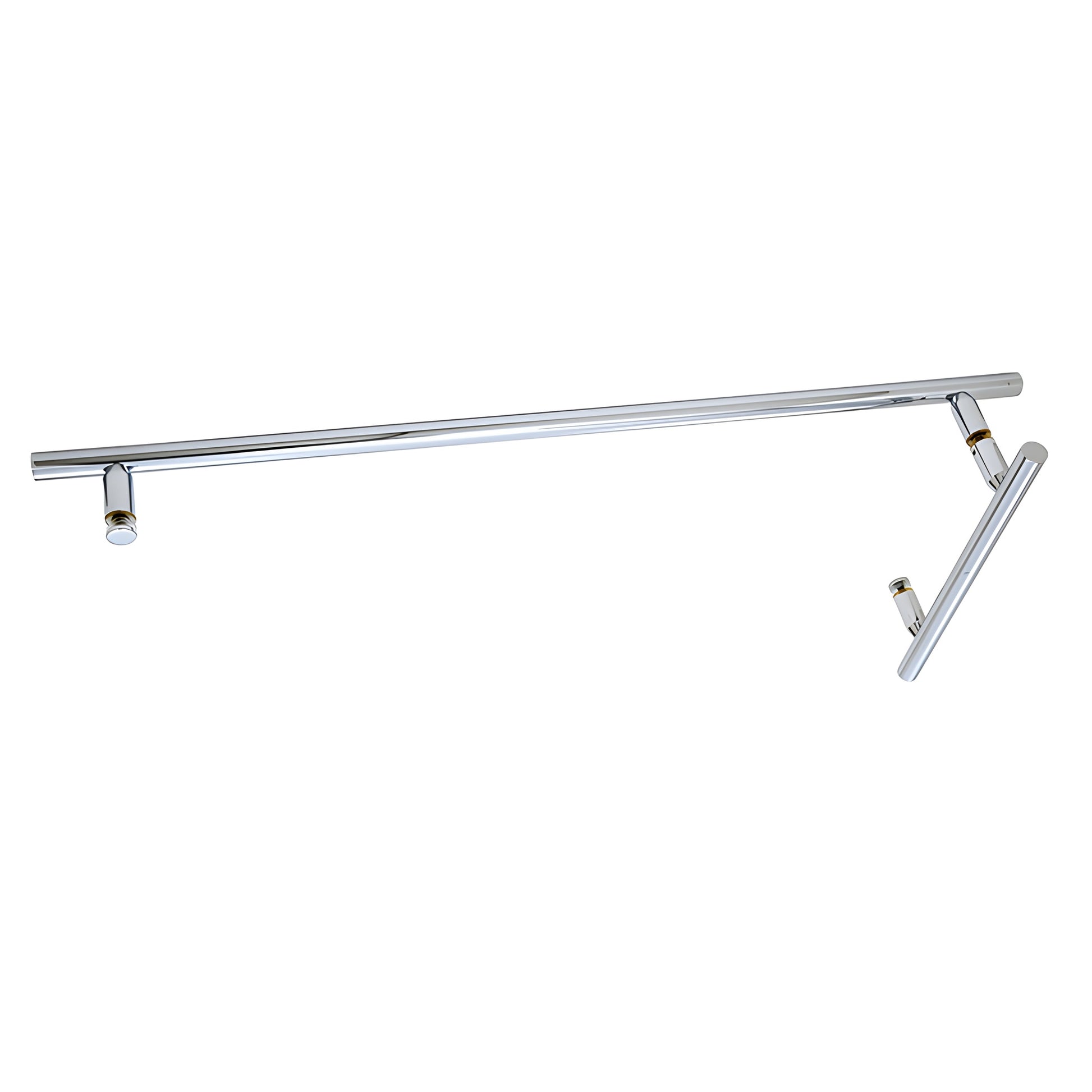 LTB8X24CH polished chrome tubular ladder-style towel bar/pull for frameless glass showers, 24" length, 3/4" diameter