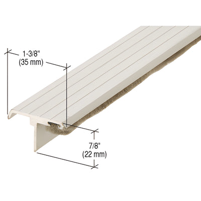 CRL 84 in Aluminum Overlapping Door Astragal Seal for Double Doors