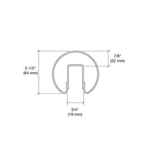 CRL 316 Brushed Stainless Premium Cap Rail for 1/2" Glass, 120" Length, Sleek Design
